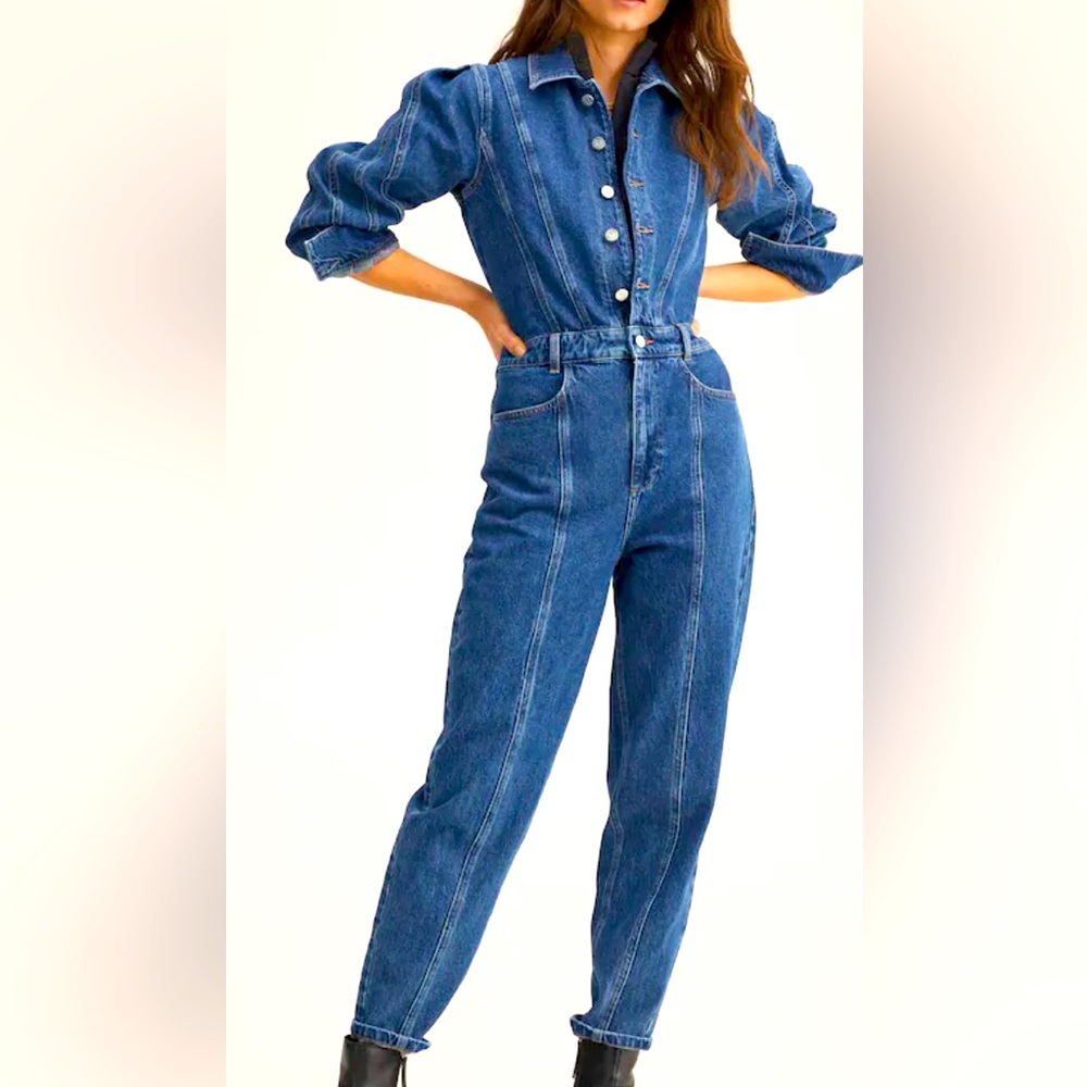 Mango Denim Jumpsuit
